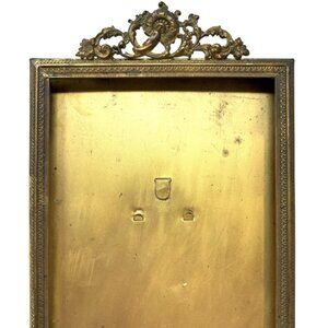 Antique Victorian Gilt Metal Easel-back Photo Frame